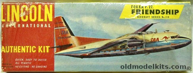 Lincoln 1/132 Fokker F-27 Friendship - TAA Airlines, 119 plastic model kit